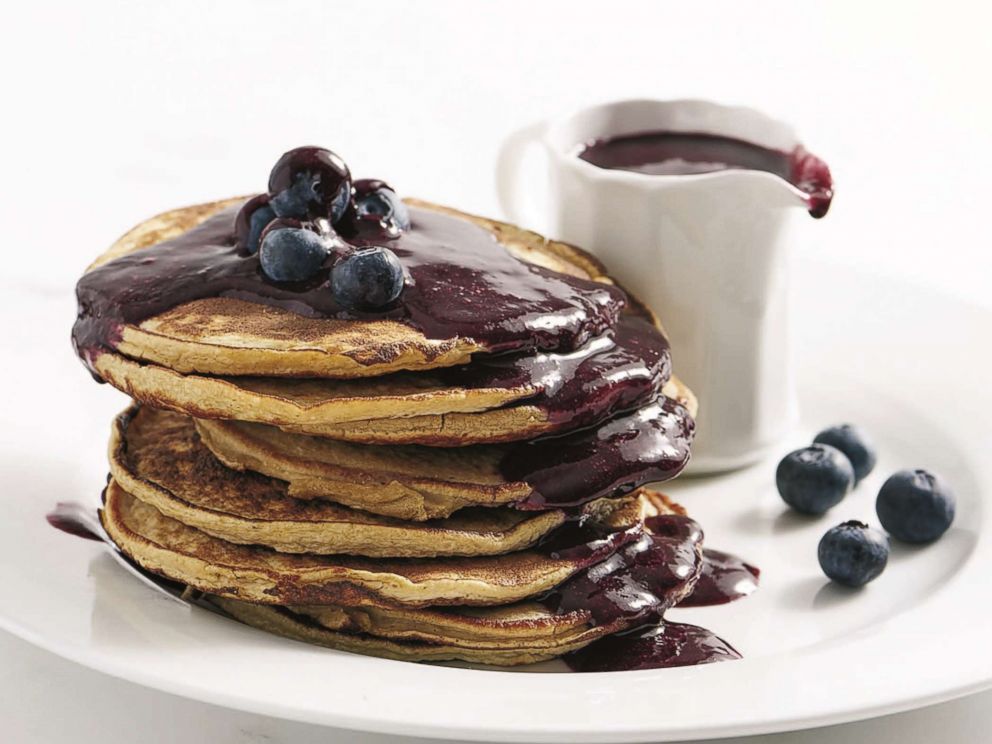 PHOTO: Rocco DiSpiritos protein pancakes with blueberry syrup.