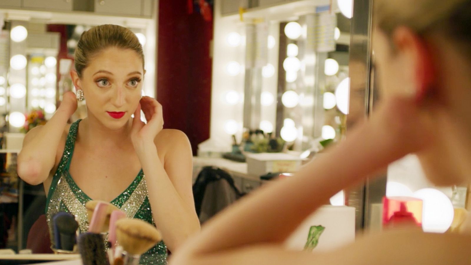 PHOTO: Sydney Mesher is one of the new Rockettes in the 2019 Radio City Christmas Spectacular. She was born with a rare congenital condition and doesn't have a left hand.