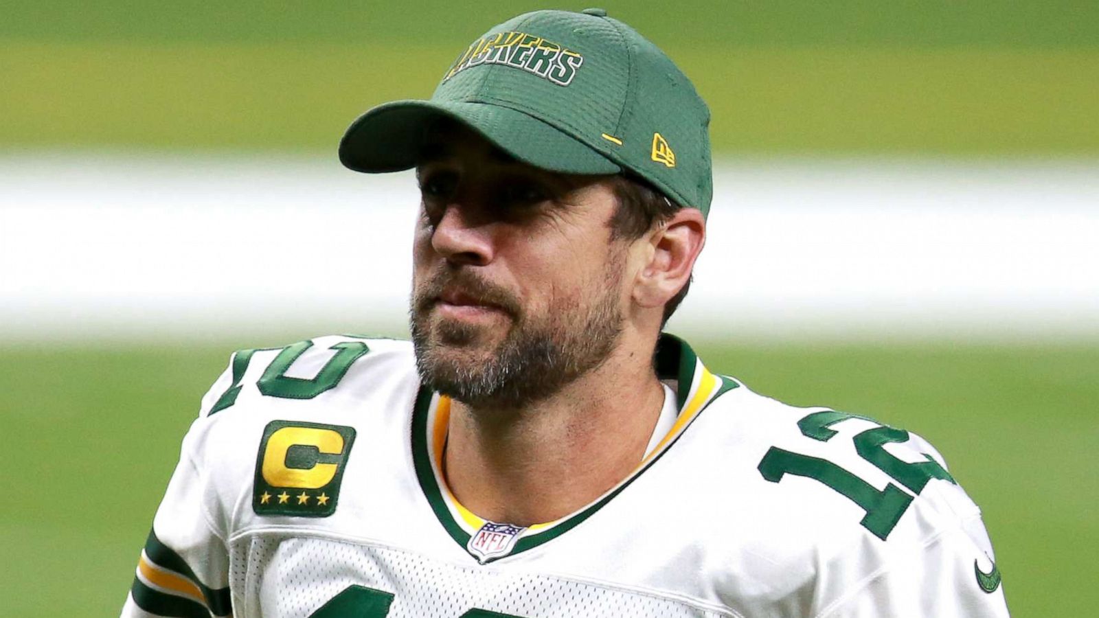 PHOTO: Aaron Rodgers of the Green Bay Packers at Mercedes-Benz Superdome, Sept. 27, 2020, in New Orleans.