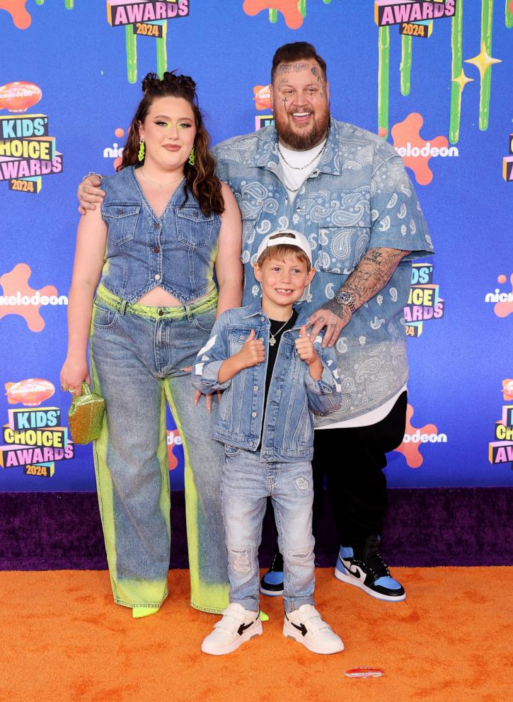 PHOTO: Bailee Ann, Jelly Roll and Noah Buddy DeFord attends 2024 Nickelodeon's Kids' Choice Awards at Barker Hangar on July 13, 2024 in Santa Monica, Calif.