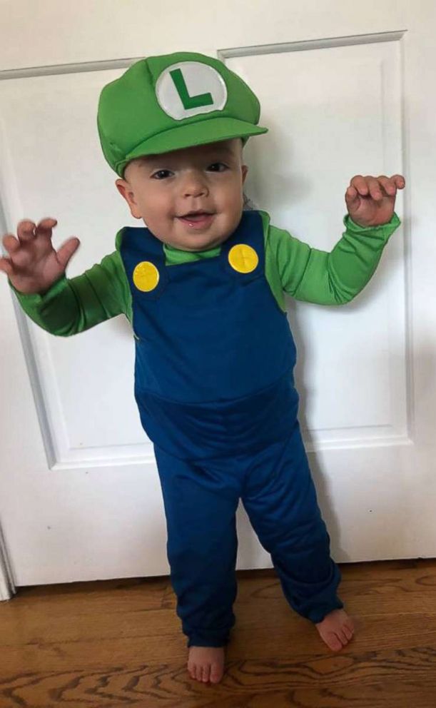 PHOTO: Roman Dinkel, 2, will trick-or-treat for the first time without his walking sticks.