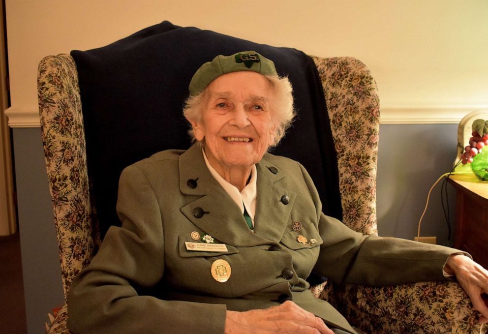 PHOTO: Veronica "Ronnie" Backenstoe, 98, has been a member of the Girl Scouts since 1932.