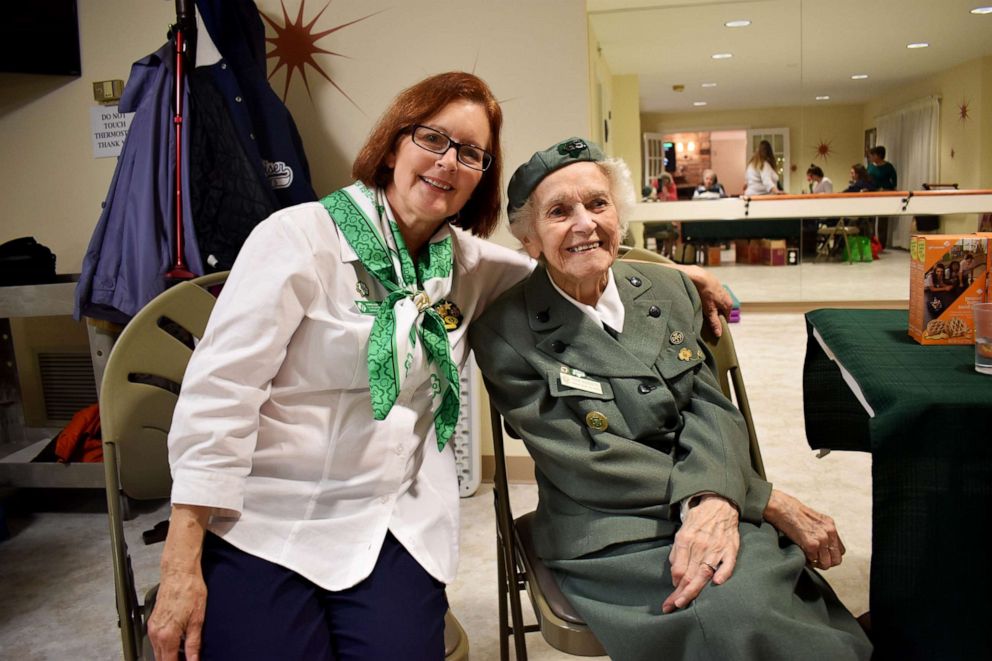 PHOTO: Ronnie Backenstoe pictured with current Girl Scout troop leader, Barbara Allen Perelli.