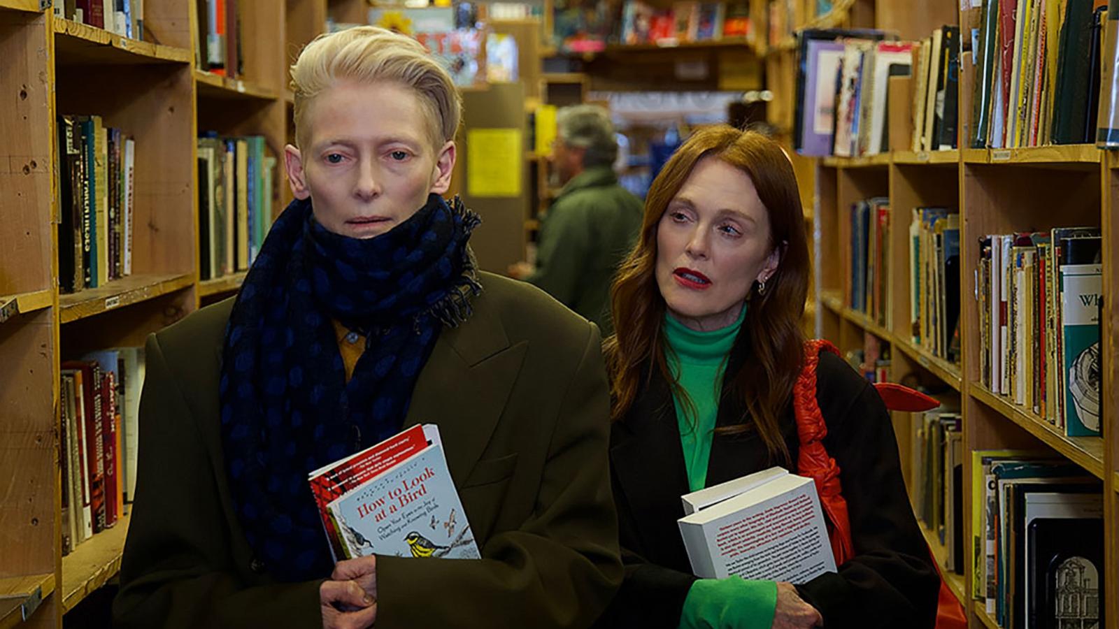 PHOTO: Tilda Swinton and Julianne Moore in "The Room Next Door."