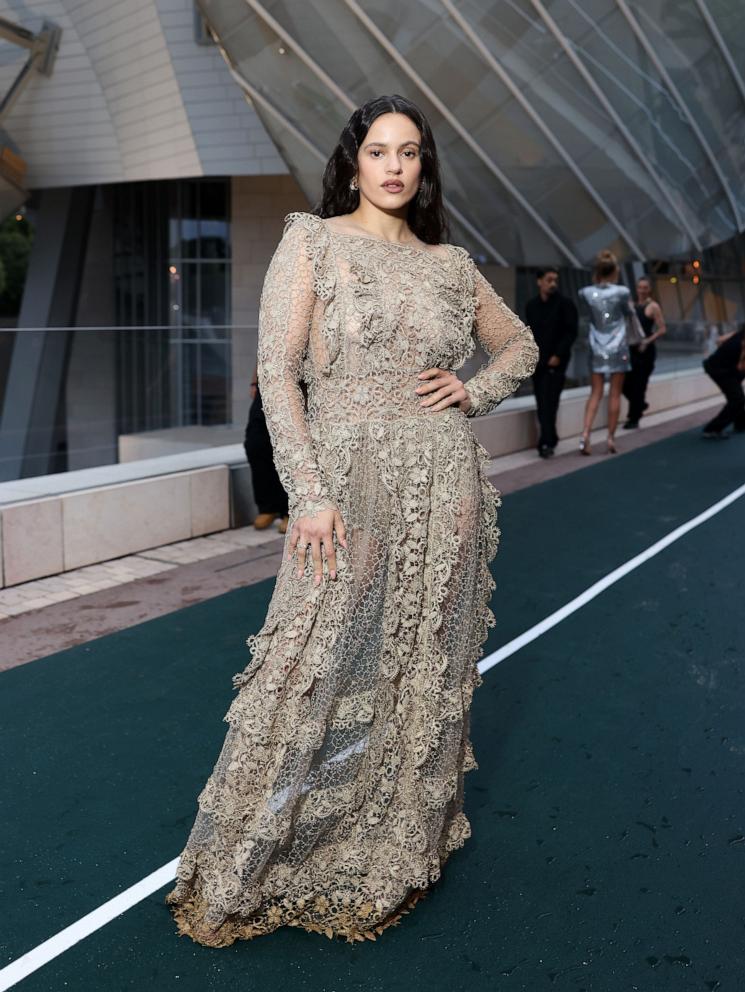 PHOTO: Rosalia attends 'Prelude To The Olympics' at Fondation Louis Vuitton, on July 25, 2024, in Paris.