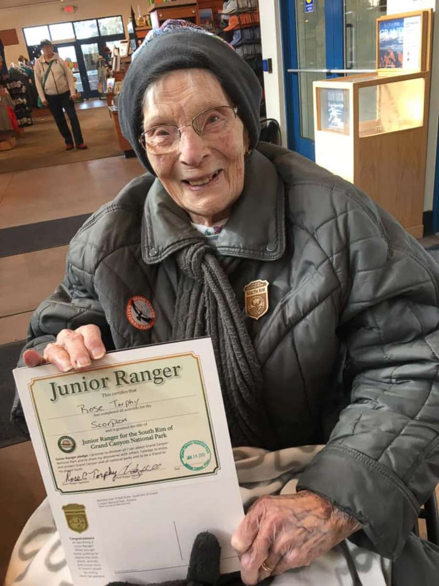 PHOTO: Rose Torphy was made a Junior Ranger for the South Rim of Grand Canyon National Park on Jan. 14, 2019.