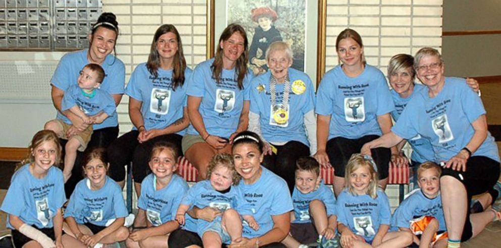 PHOTO: Rose Torphy poses with five generations of her family.