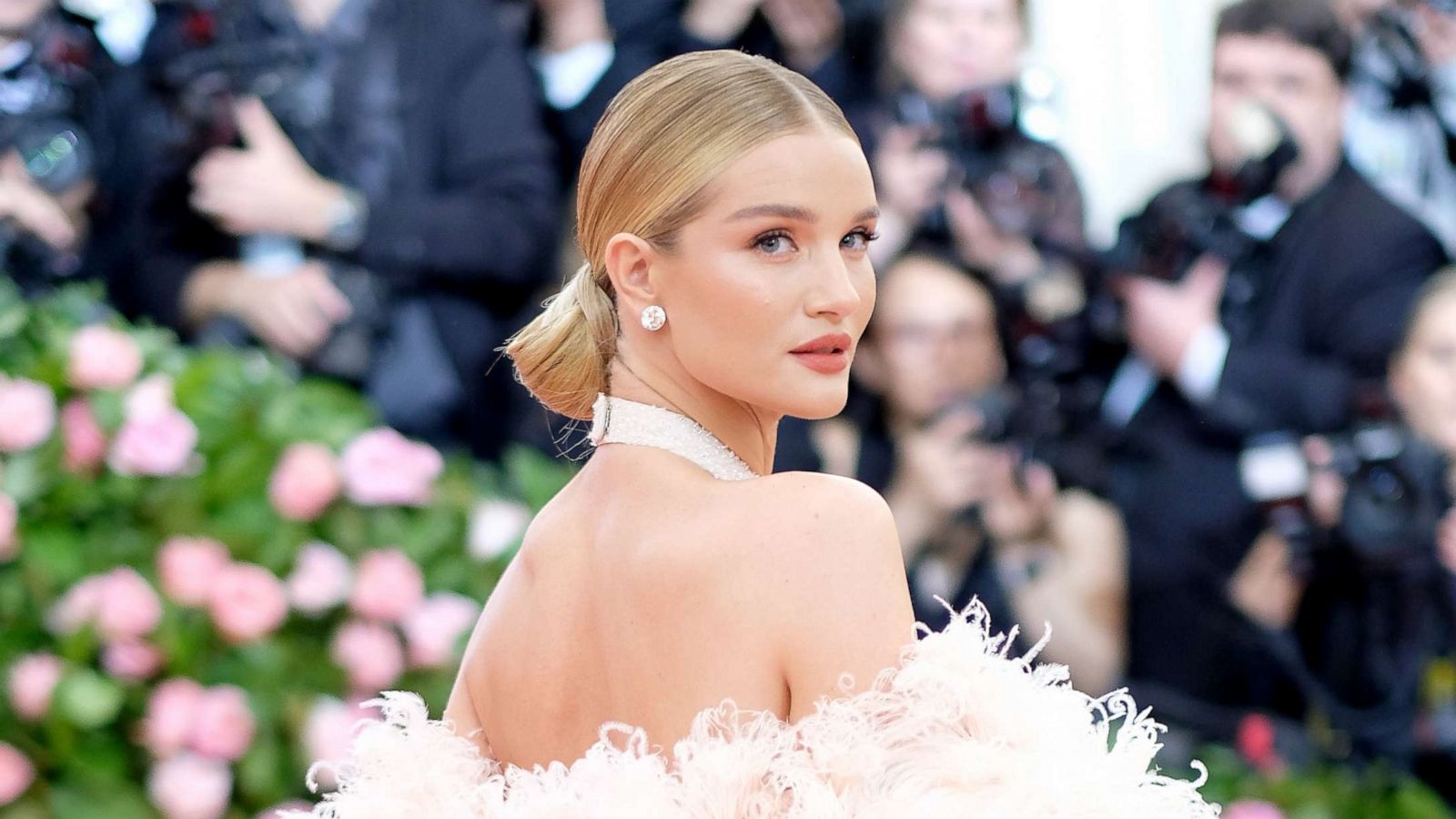 PHOTO: Rosie Huntington-Whiteley attends the 2019 Met Gala at the Metropolitan Museum of Art on May 06, 2019, in New York.