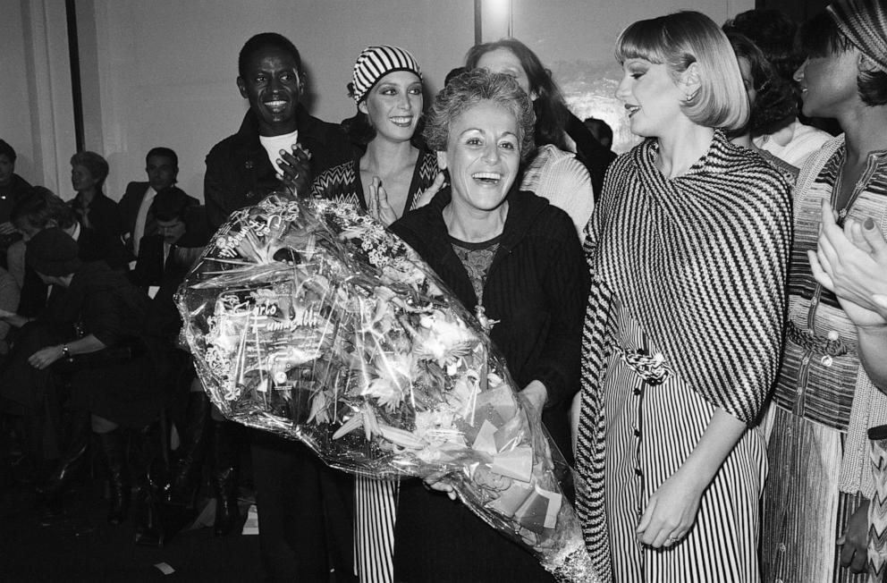 PHOTO: Rosita Missoni after the Missoni fashion show in Milan, Oct. 20, 1975. 