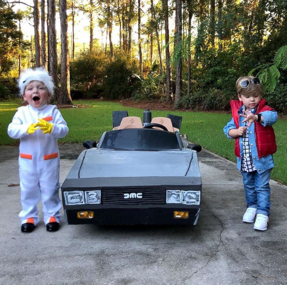PHOTO: Row Willis, 2, is going as characters Marty McFly and his brother Charlie is going as Doc from the film, "Back to the Future."