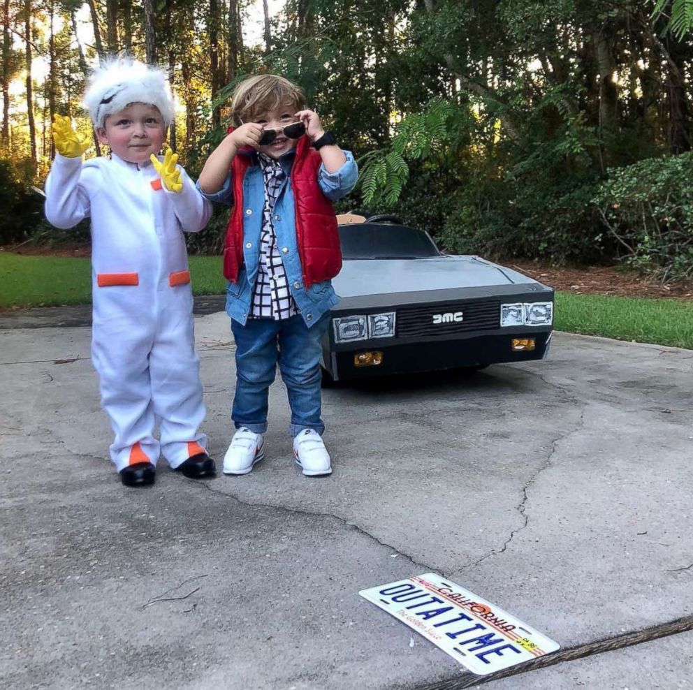 PHOTO: Mom Lauren Willis put together the creative looks of characters Marty McFly and Doc from the film, "Back to the Future," for her 2-year-old twins. 