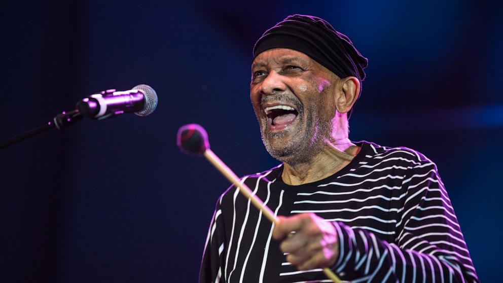 PHOTO: Roy Ayers perfroms onstage during the Bayfront Miami Jazz Festival 2021 at Bayfront Park on April 30, 2021 in Miami, Florida.