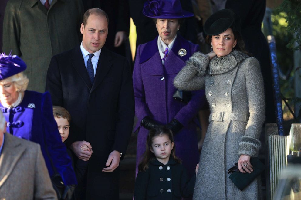 PHOTO: Prince William, Prince George, Princess Charlotte and Catherine, Duchess of Cambridge attend the Christmas Day Church service at Church of St Mary Magdalene on the Sandringham estate, Dec. 25, 2019 in King's Lynn, UK.