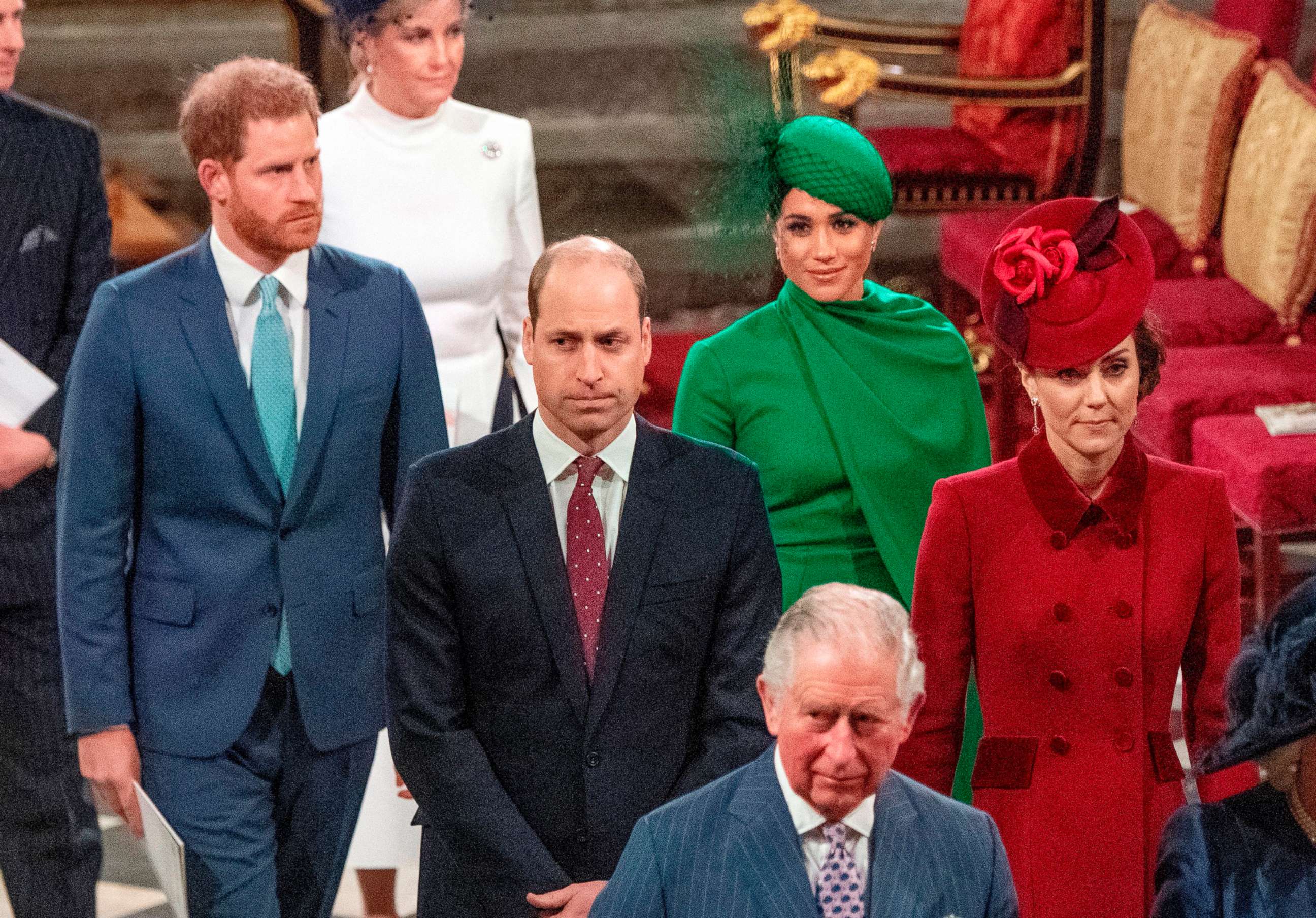 PHOTO: Members of Britain's royal family depart Westminster Abbey after attending the annual Commonwealth Service in London on March 9, 2020.