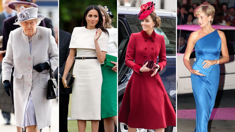 Fashion expert breaks down 5 myths of Queen Elizabeth, Princess Diana and  Duchesses Kate and Meghan's royal fashion - Good Morning America
