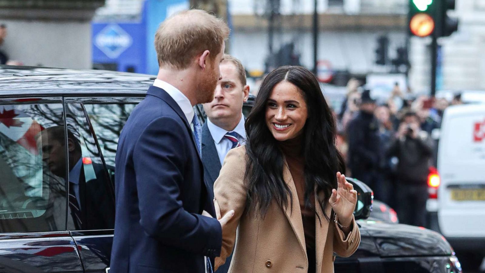 PHOTO: Prince Harry, Duke of Sussex and Meghan, Duchess of Sussex arrive at Canada House, Jan. 7, 2020, in London.