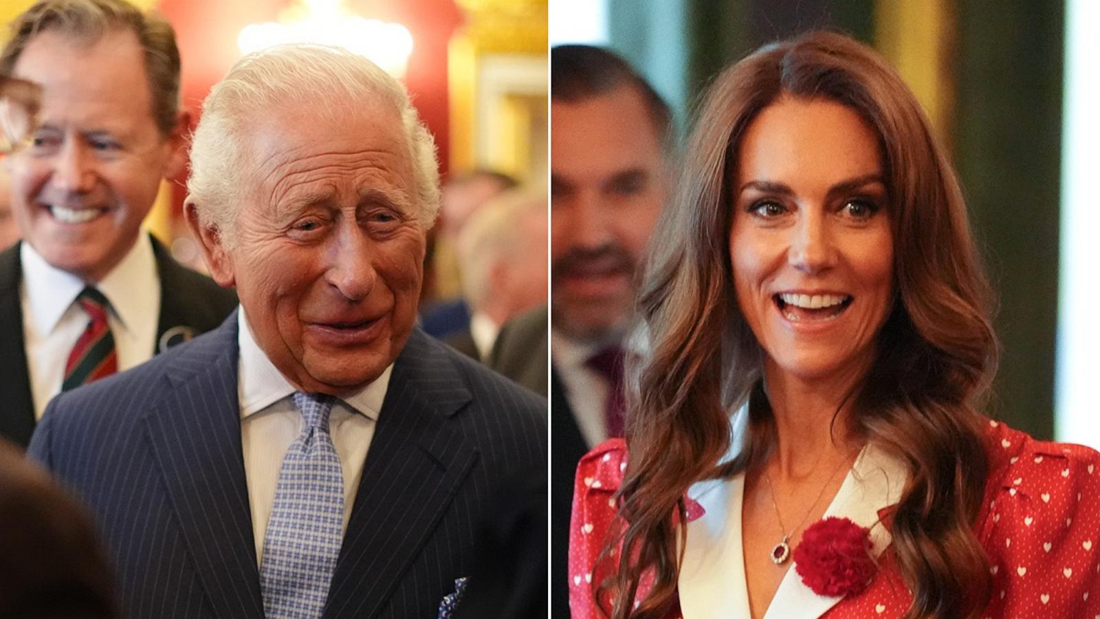PHOTO: King Charles III and Catherine, Princess of Wales attend a Cancer Research UK reception to mark the charity's 125th anniversary at St James's Palace, June 2, 2026, in London.