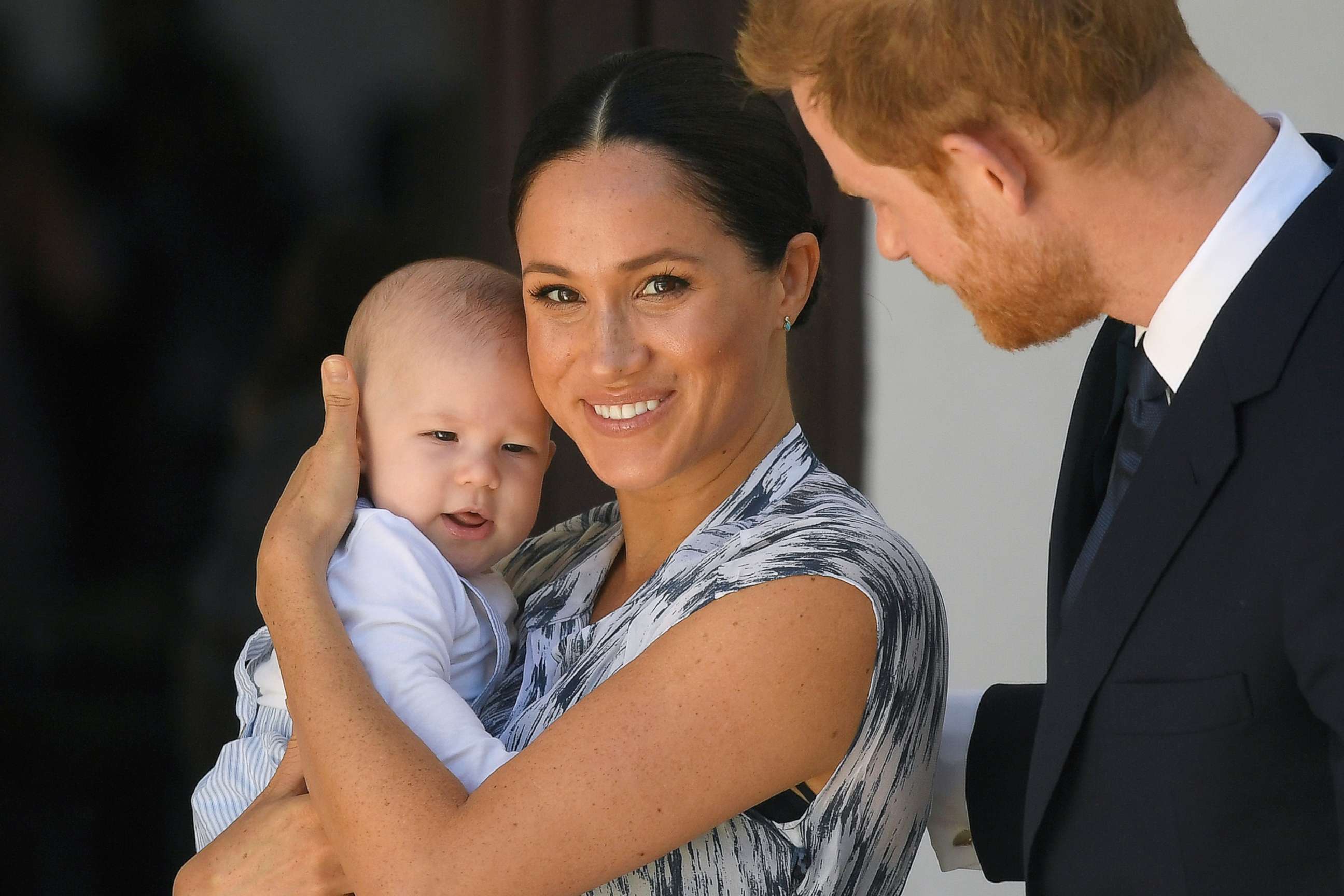 PHOTO: Prince Harry, Duke of Sussex and Meghan, Duchess of Sussex and their son Archie Mountbatten-Windsor at a meeting on Sept. 25, 2019 in Cape Town, South Africa.