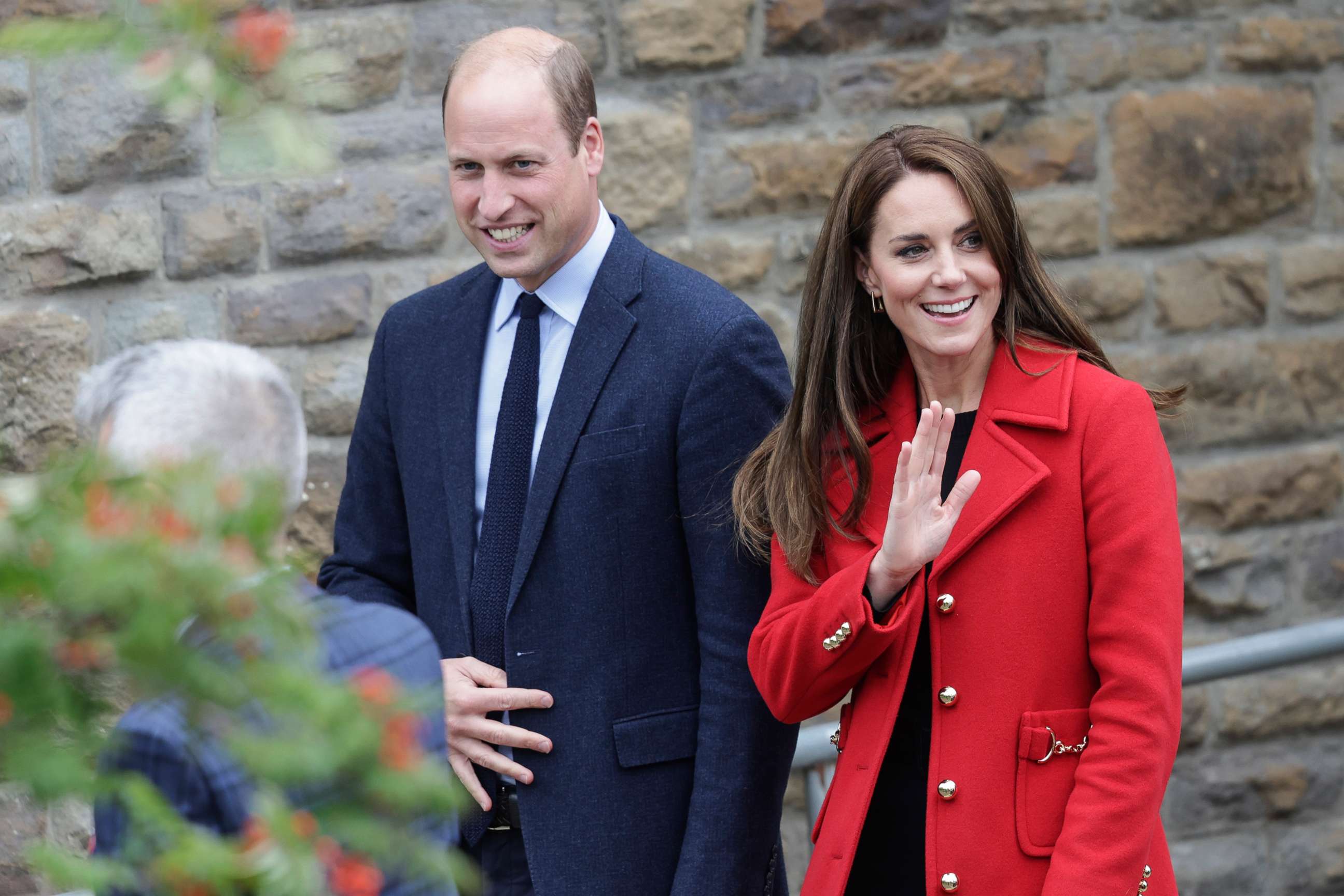 PHOTO: Prince William and Catherine, Princess of Wales leave St Thomas Church, Sept. 27, 2022, in Swansea, Wales. 