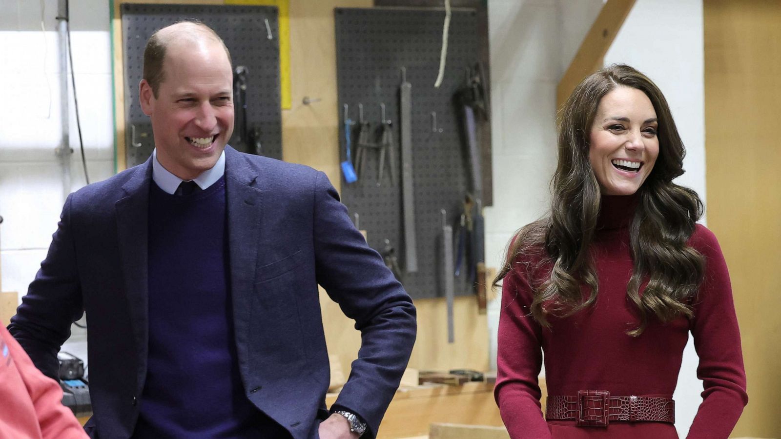 PHOTO: Prince William and Catherine, Princess of Wales during their tour of the National Maritime Museum Cornwall on Feb. 9, 2023 in Falmouth, England.