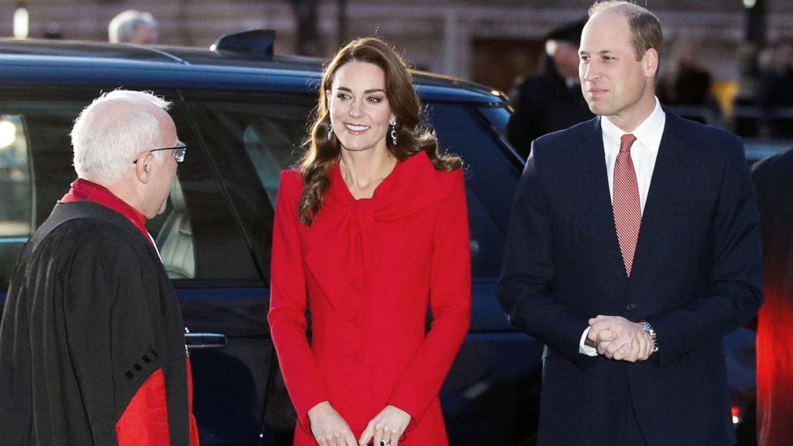 PHOTO: Britain's Prince William and Catherine, Duchess of Cambridge, arrive at the "Together at Christmas" community carol service held at Westminster Abbey in London, Dec. 8, 2021.