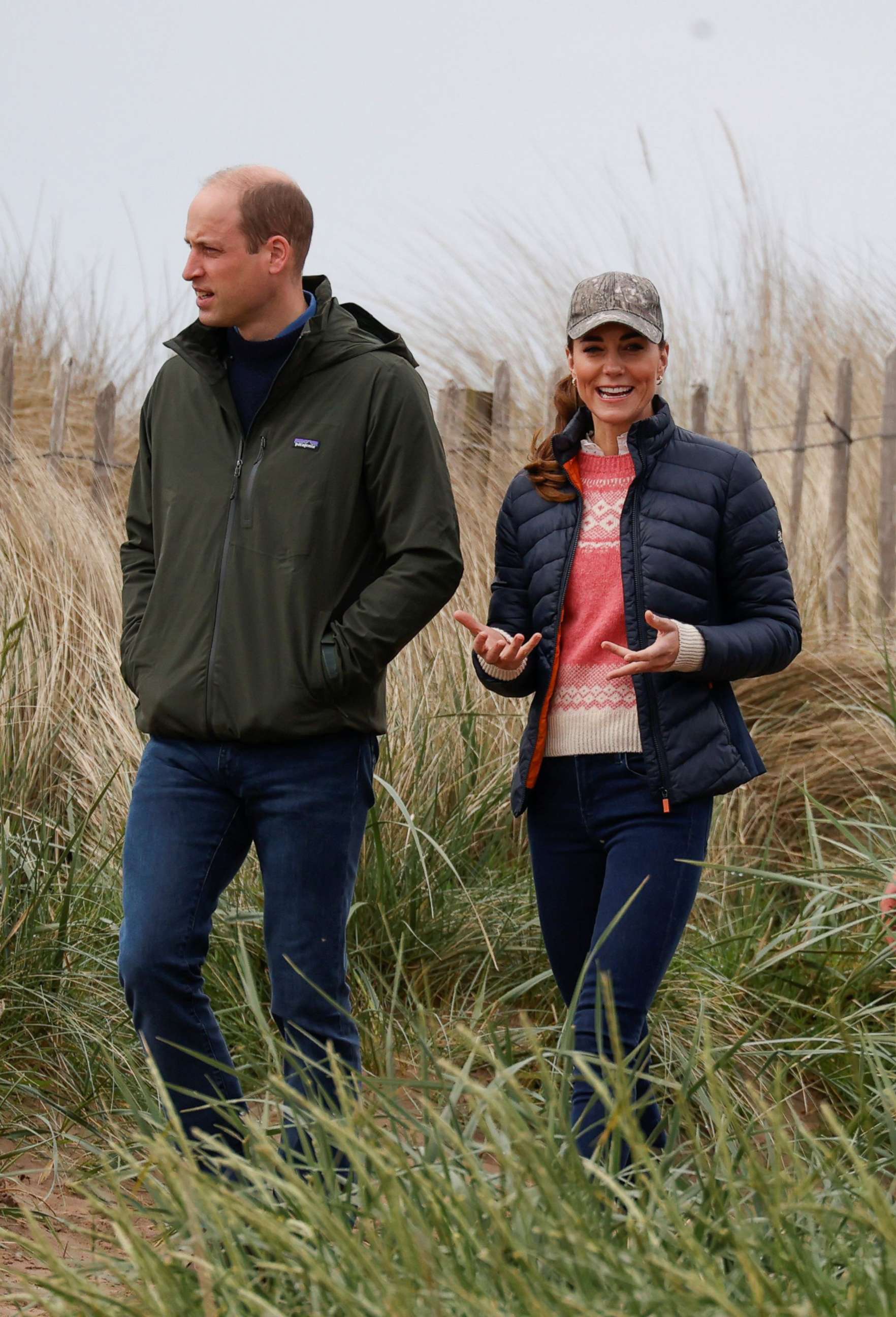 PHOTO: Prince William and Catherine, Duchess of Cambridge walk at the beach at St Andrews, Scotland, May 26, 2021.