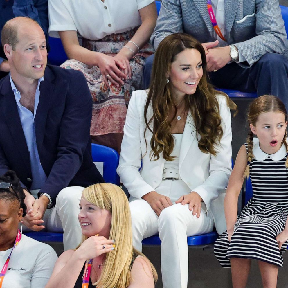 VIDEO: Princess Charlotte meets athletes with Prince William and Kate at Commonwealth Games