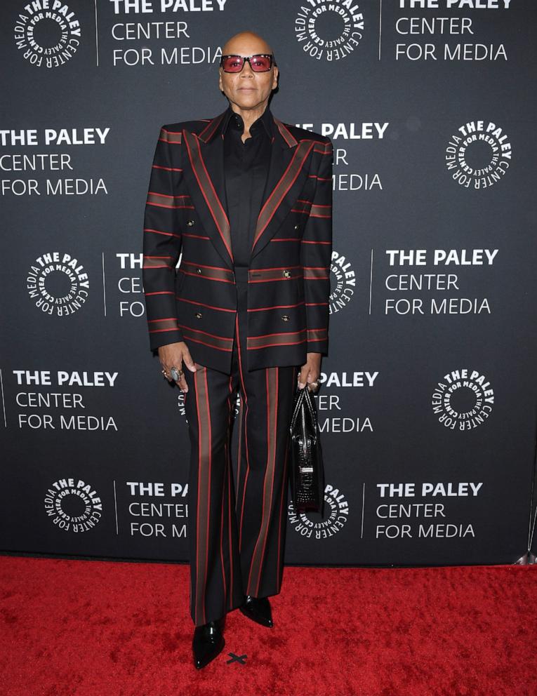 PHOTO: RuPaul Charles arrives at the "Bob Mackie: Naked Illusion": A Legendary Evening With Bob Mackie, Carole Burnett, RuPaul Charles, Cher & Friends at Directors Guild Of America on May 13, 2024 in Los Angeles.