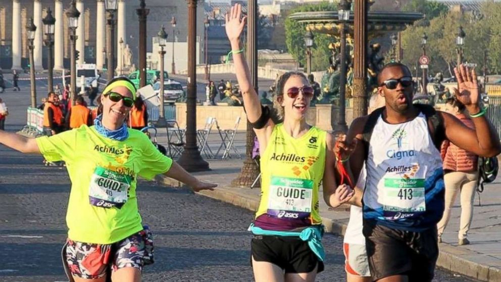 VIDEO: Blind runner and his running guide fall in love