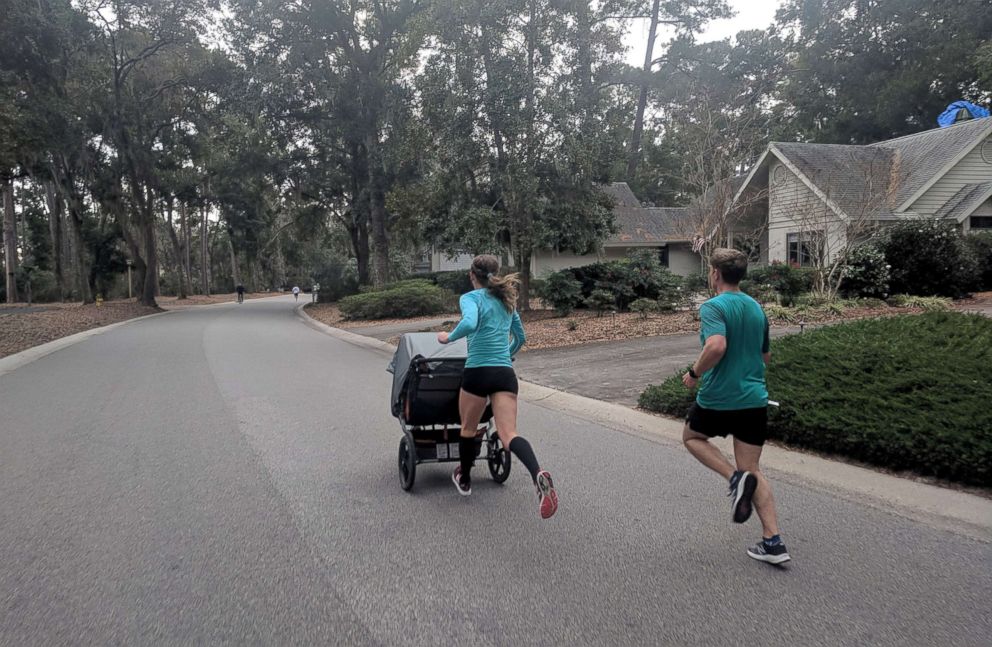 PHOTO: Rachel Bowling, 30, of Ridgeland, South Carolina, runs the LowCountry Habitat for Humanity Resolution Run 10K on Dataw Island, South Carolina.