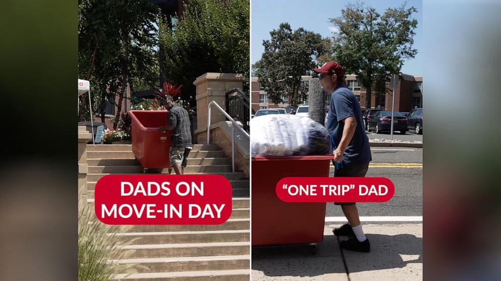 PHOTO: Rutgers University shared a lighthearted video of all the different types of dads who help students move into their dormitories.