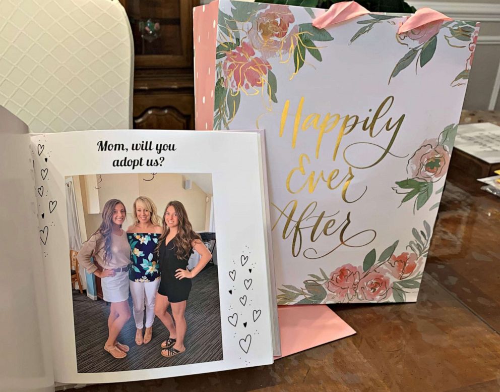 PHOTO: On Mother's Day, Gabriella and Julianna Ruvolo gifted Becky Ruvolo a photo book, which included a message asking Becky Ruvolo to adopt them.