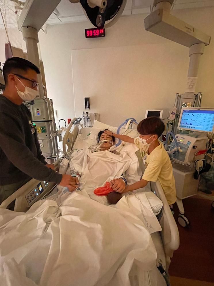 PHOTO: Fifteen-year-old Ryan Chian is seen in the hospital after experiencing a cardiac arrest.