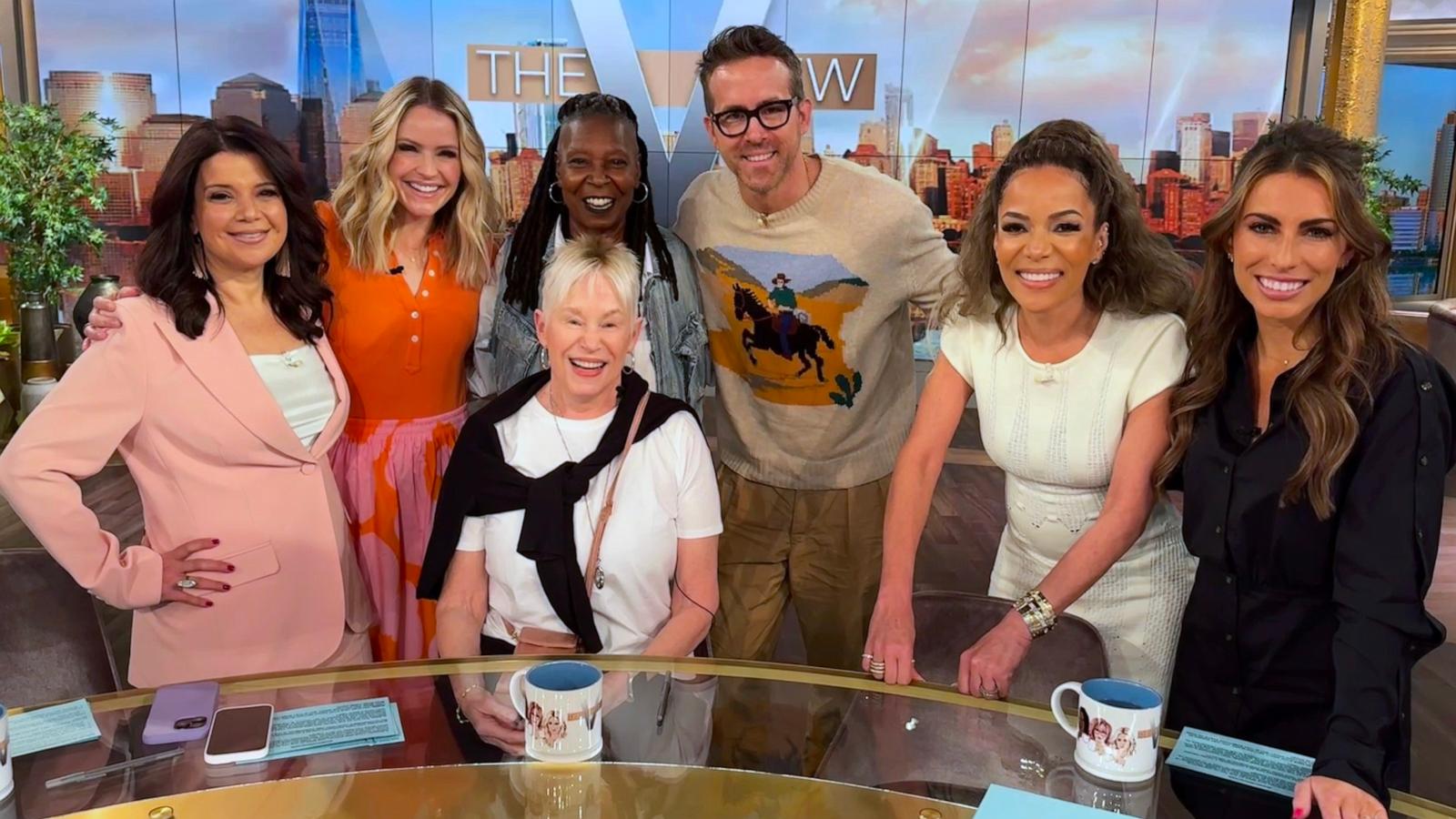 PHOTO: Ryan Reynolds and his mother Tammy visit The View, June 10, 2024.