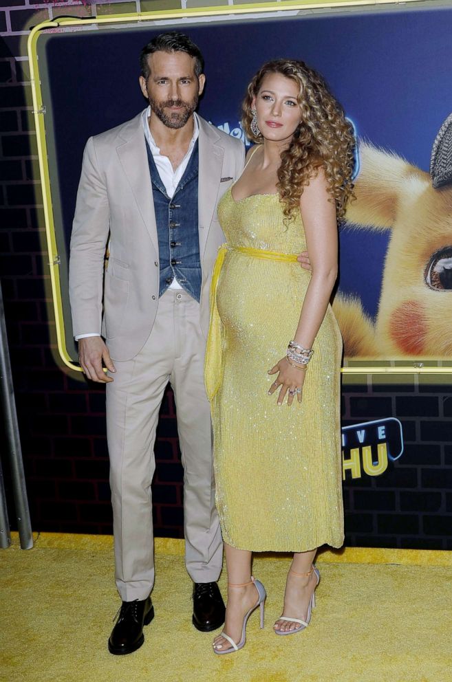 PHOTO: Ryan Reynolds and Blake Lively at the "Pokemon Detective Pikachu," film premiere, in N.Y., May 2, 2019.