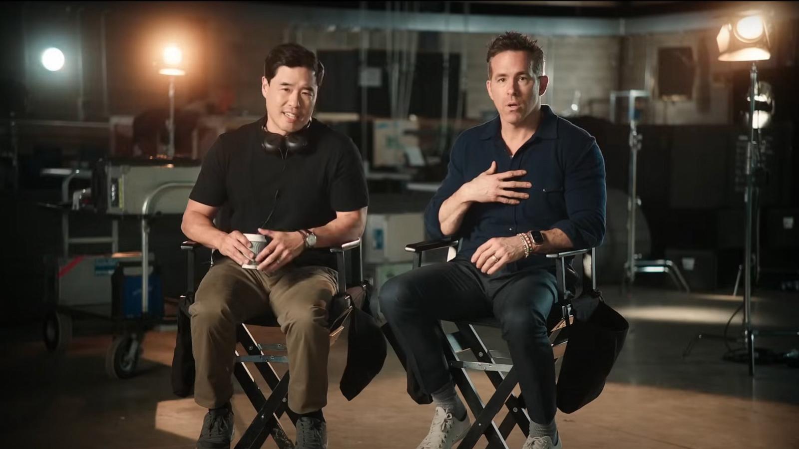 PHOTO: Randall Park and Ryan Reynolds in a scene of "IF" movie tease trailer.