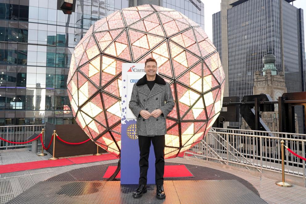 PHOTO: Ryan Seacrest at the Times Square Ball, Dec. 30, 2024, in New York City. 