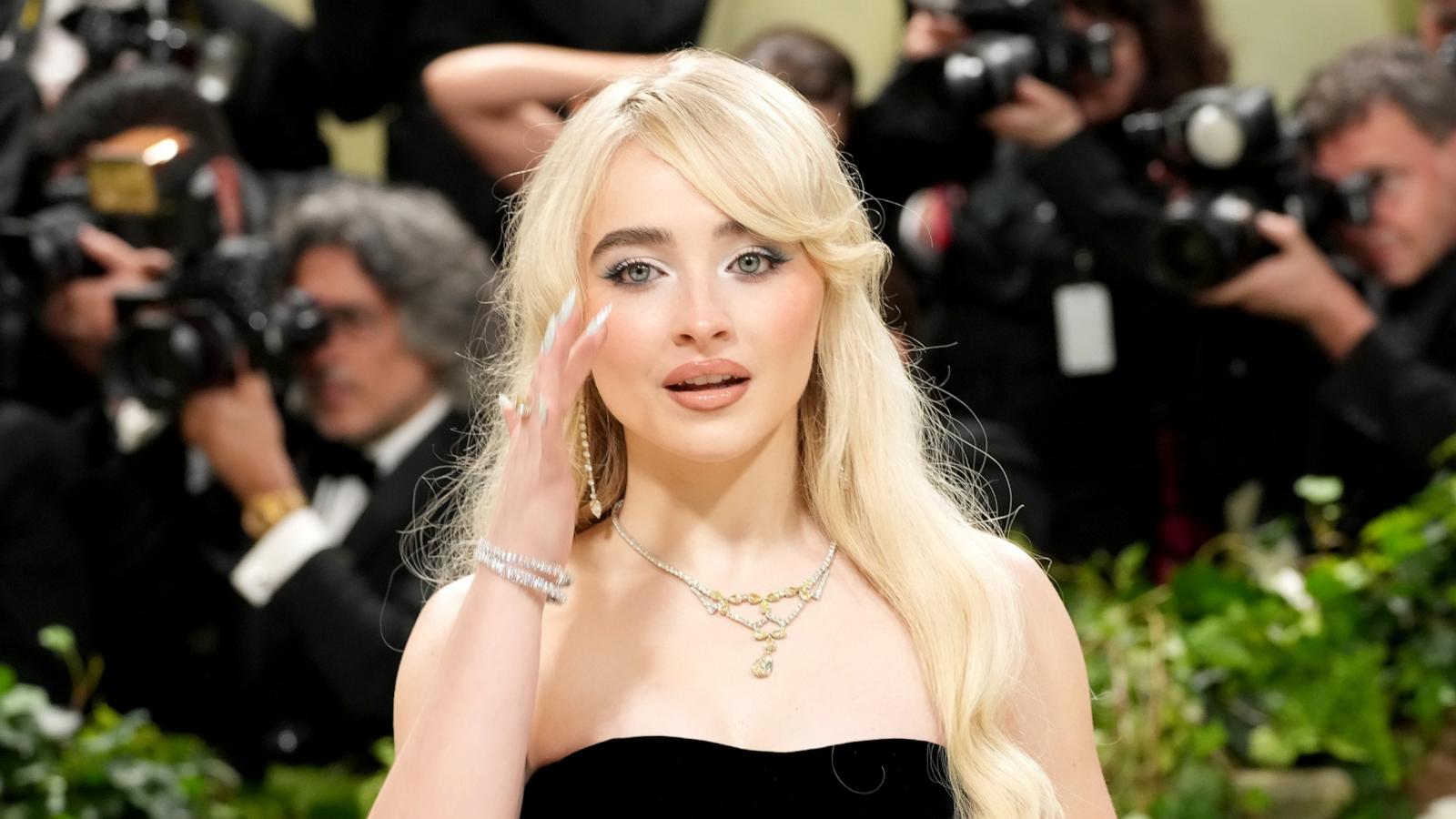 PHOTO: Sabrina Carpenter attends the 2024 Met Gala Celebrating "Sleeping Beauties: Reawakening Fashion" at The Metropolitan Museum of Art on May 06, 2024 in New York City.