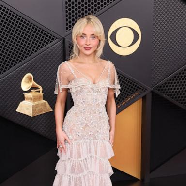 PHOTO: In this Feb. 1, 2026, file photo, Sabrina Carpenter arrives for the 68th Annual Grammy Awards in Los Angeles.