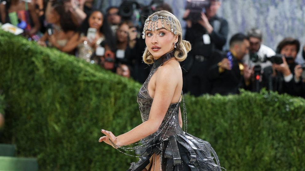 PHOTO: Singer, songwriter and actress Sabrina Carpenter arrives for the 2026 Met Gala celebrating "Costume Art" at the Metropolitan Museum of Art, in New York, on May 4, 2026.