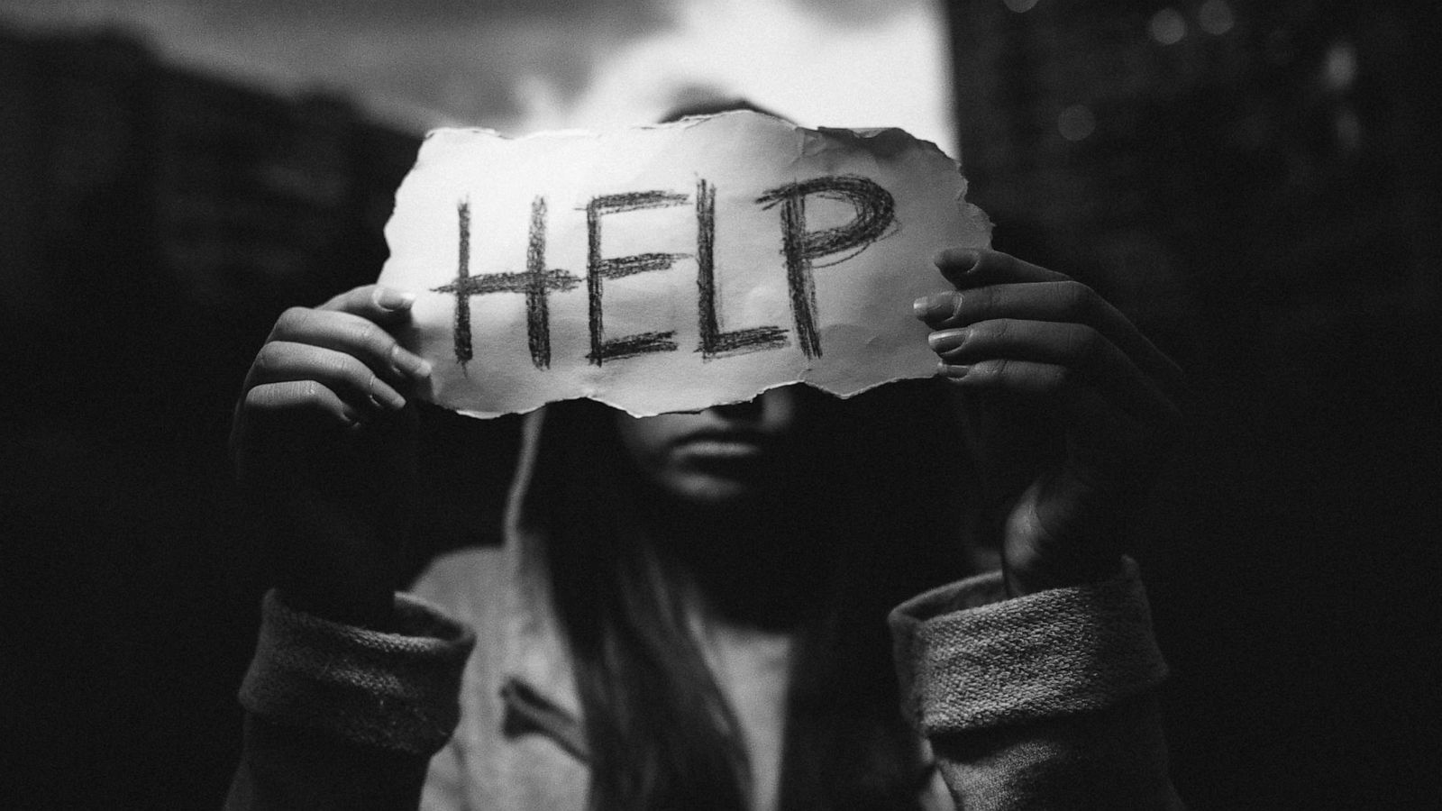 PHOTO: This undated stock photo shows a teen holding a sign that says "HELP."