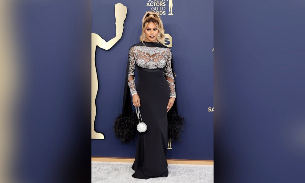 PHOTO: Laverne Cox attends the 28th Annual Screen Actors's Guild Awards at Barker Hangar on Feb. 27, 2022 in Santa Monica, Calif.