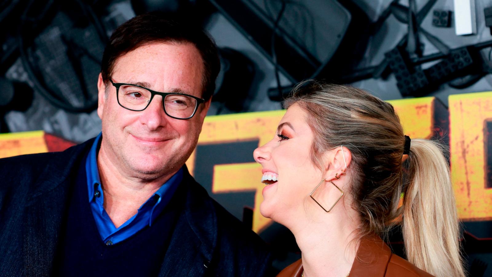 PHOTO: Bob Saget and wife Kelly Rizzo attend the "MacGruber" screening and premiere at the California Science Center on December 8, 2021 in Los Angeles.