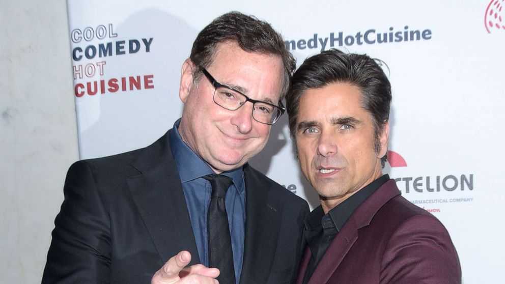 PHOTO: Bob Saget and John Stamos at the Beverly Wilshire Four Seasons Hotel on April 25, 2019 in Beverly Hills, Calif.