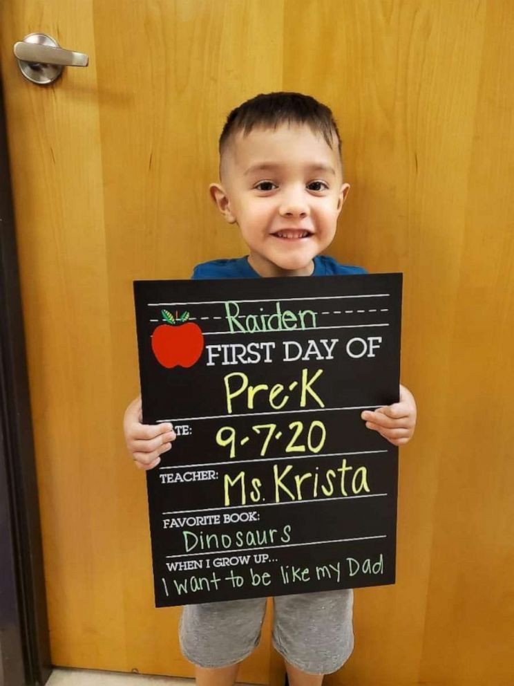 PHOTO: Raiden Gonzalez poses on his first day of school in San Antonio.