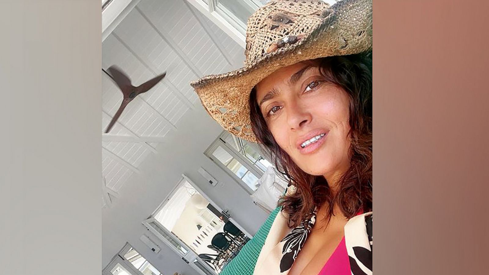 PHOTO: Salma Hayek appears in makeup-free selfie posted to her Instagram account.