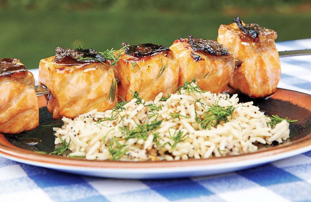 PHOTO: Pomegranate glazed salmon is a perfectly pink main course for any Valentine's Day dinner.