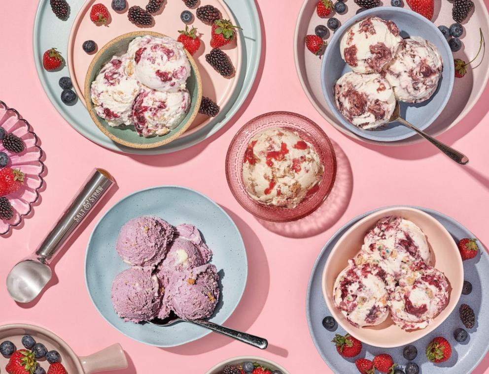 PHOTO: Scoops of the new summer berry flavors from Salt & Straw. 