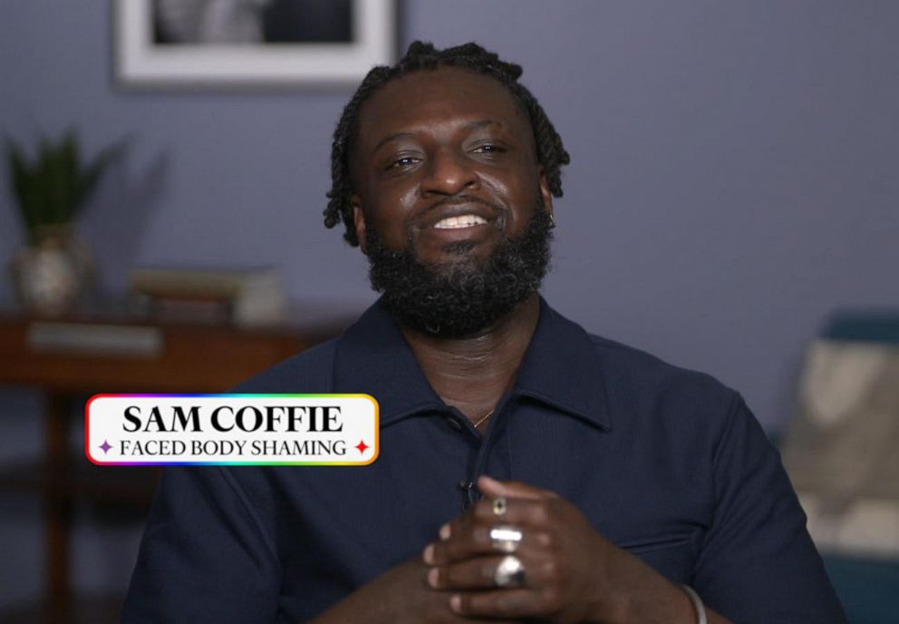 PHOTO: Sam Coffie speaks to ABC News about his experience facing body shaming in the gay community.