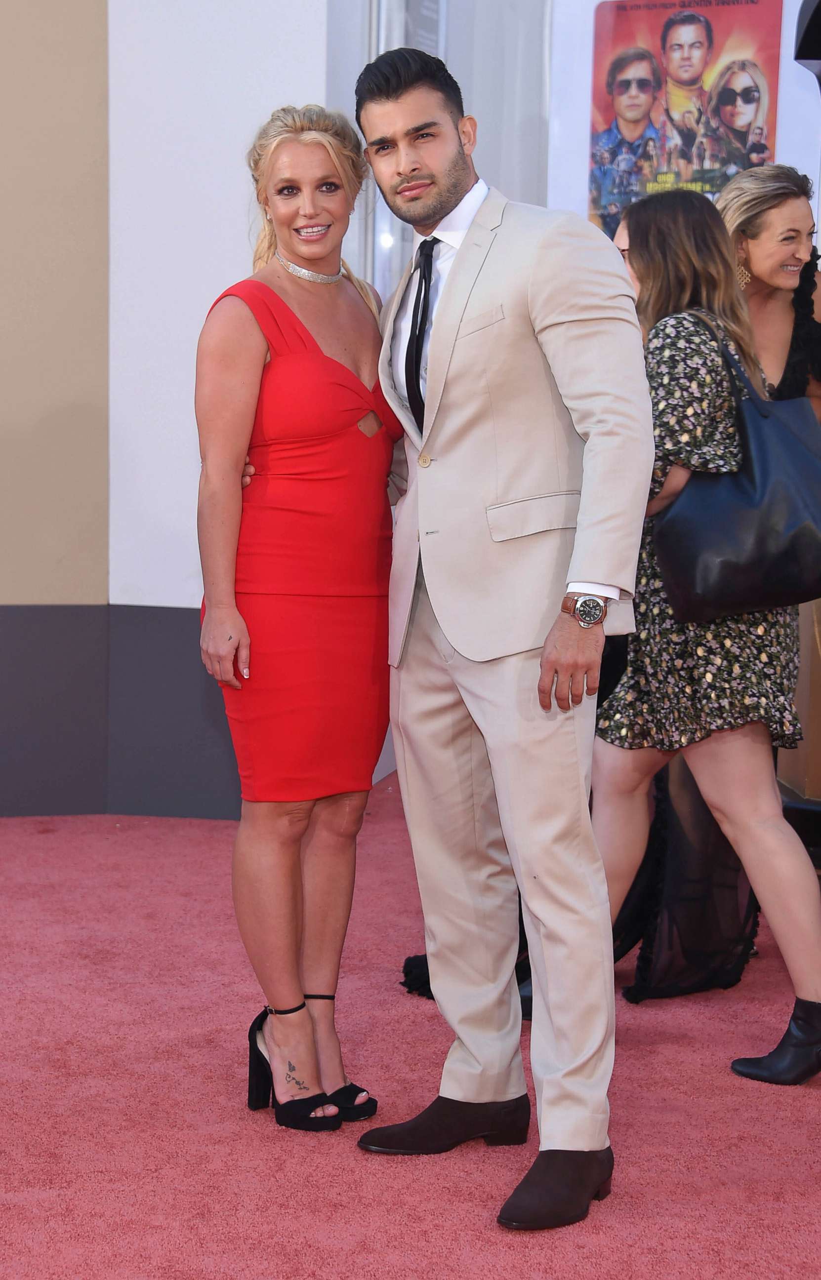 PHOTO: Britney Spears and Sam Asghari attend the premiere of "Once Upon A Time In Hollywood" in Los Angeles, July 22, 2019.